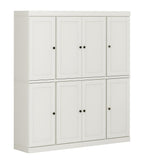 72" Off White Solid Wood 8 Two Drawer Pantry Or Storage Closet
