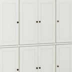 72" Off White Solid Wood 8 Two Drawer Pantry Or Storage Closet