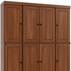 72" Coffee Solid Wood 8 Pantry Or Storage Closet