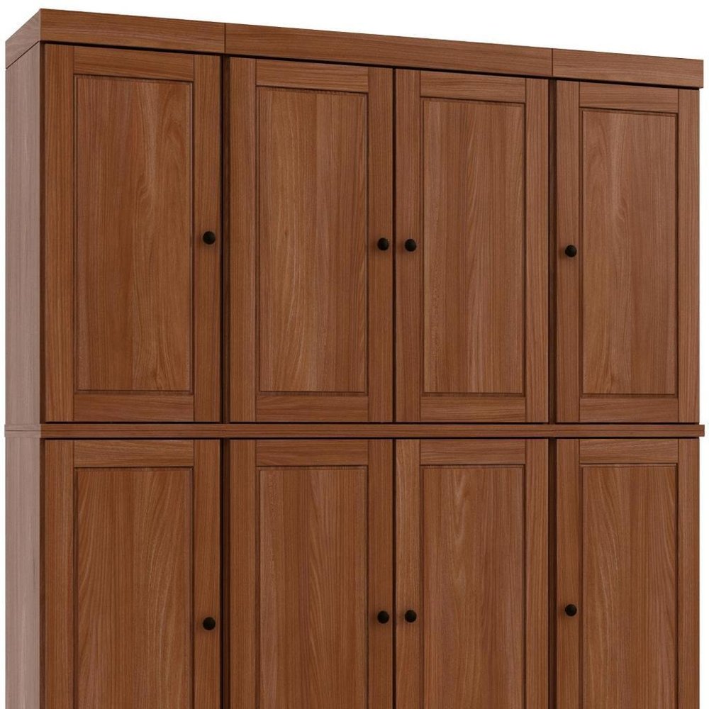 72" Coffee Solid Wood 8 Pantry Or Storage Closet