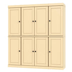 72" Yellow Solid Wood 8 Pantry Or Storage Closet