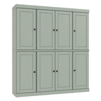 72" Sage Solid Wood 8 Pantry Or Storage Closet
