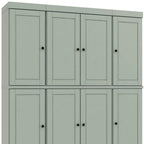 72" Sage Solid Wood 8 Pantry Or Storage Closet