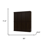 72" Espresso Solid Wood 8 Pantry Or Storage Closet