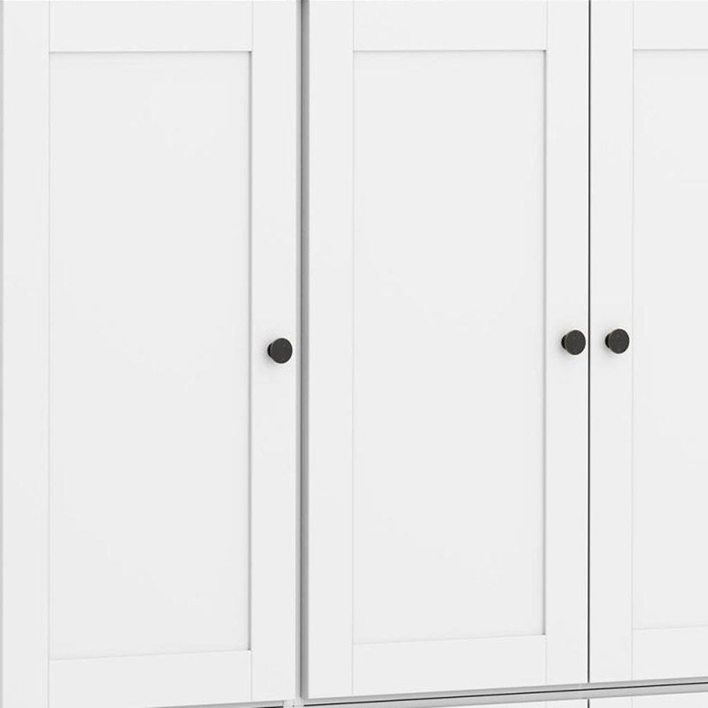72" White Solid Wood 8 Pantry Or Storage Closet