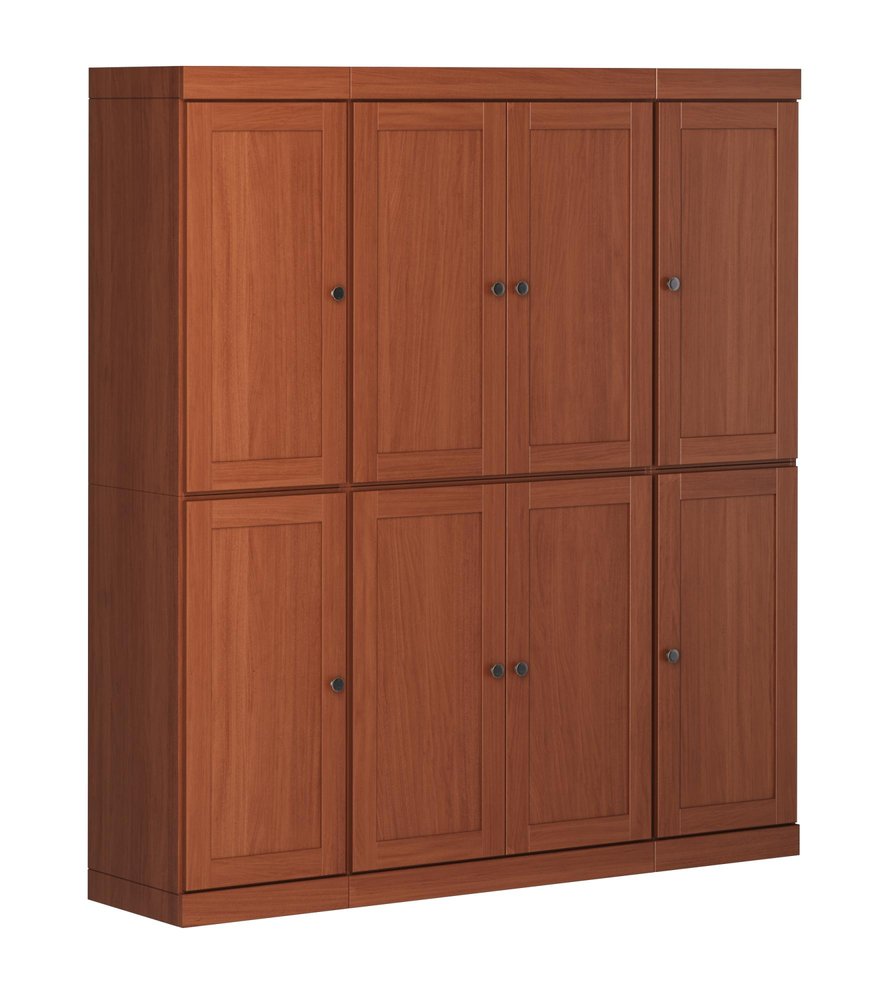 72" Coffee Solid Wood 8 Pantry Or Storage Closet