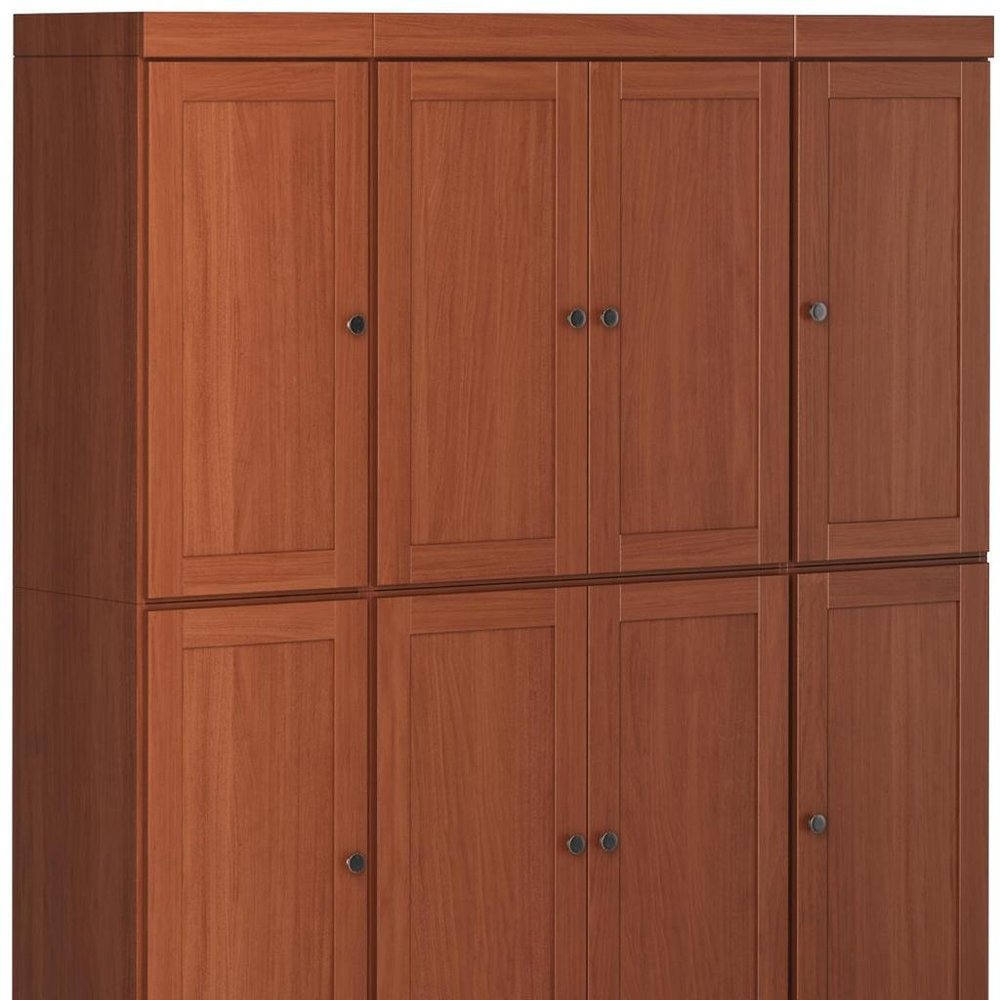 72" Coffee Solid Wood 8 Pantry Or Storage Closet