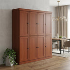 72" Coffee Solid Wood 8 Pantry Or Storage Closet