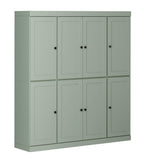 72" Sage Solid Wood 8 Pantry Or Storage Closet