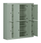 72" Sage Solid Wood 8 Pantry Or Storage Closet