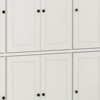 72" Off White Solid Wood 8 Pantry Or Storage Closet