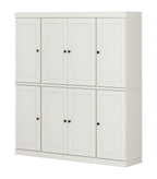 72" Off White Solid Wood 8 Pantry Or Storage Closet
