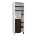 24" White Wood Paneled Sideboard
