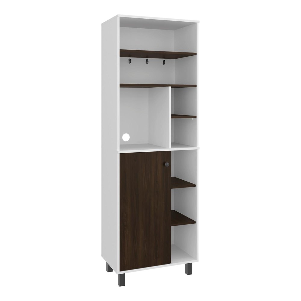 24" White Wood Paneled Sideboard