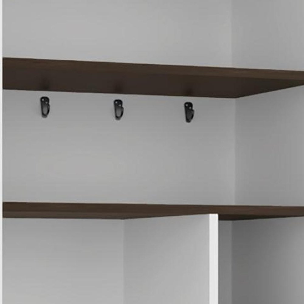 24" White Wood Paneled Sideboard