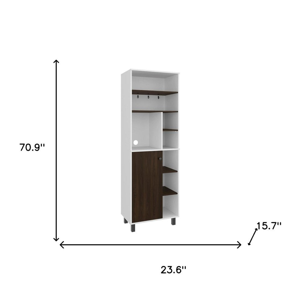 24" White Wood Paneled Sideboard
