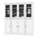 72" White Solid Wood 8 Pantry Or Storage Closet