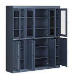 72" French Blue Solid Wood 8 Pantry Or Storage Closet