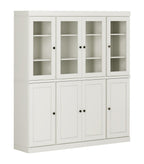 72" Off White Solid Wood 8 Pantry Or Storage Closet