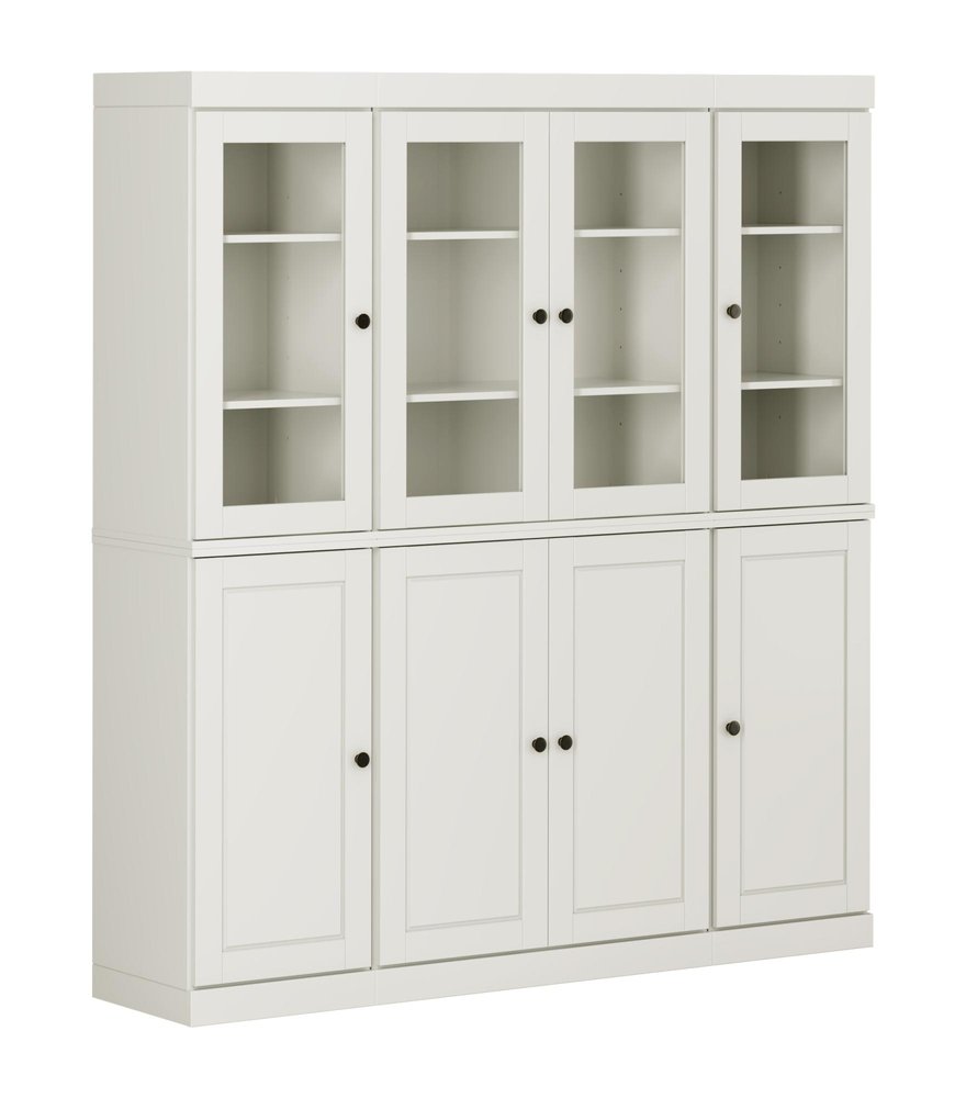 72" Off White Solid Wood 8 Pantry Or Storage Closet