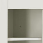 72" Off White Solid Wood 8 Pantry Or Storage Closet