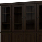 72" Espresso Solid Wood 8 Pantry Or Storage Closet