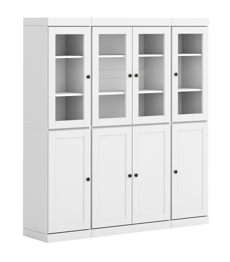 72" White Solid Wood 8 Pantry Or Storage Closet