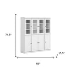 72" White Solid Wood 8 Pantry Or Storage Closet