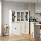 72" White Solid Wood 8 Pantry Or Storage Closet