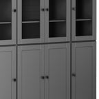 72" Gray Solid Wood 8 Pantry Or Storage Closet