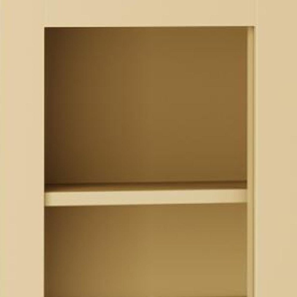 72" Yellow Solid Wood 8 Pantry Or Storage Closet