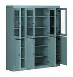 72" Aqua Solid Wood 8 Pantry Or Storage Closet