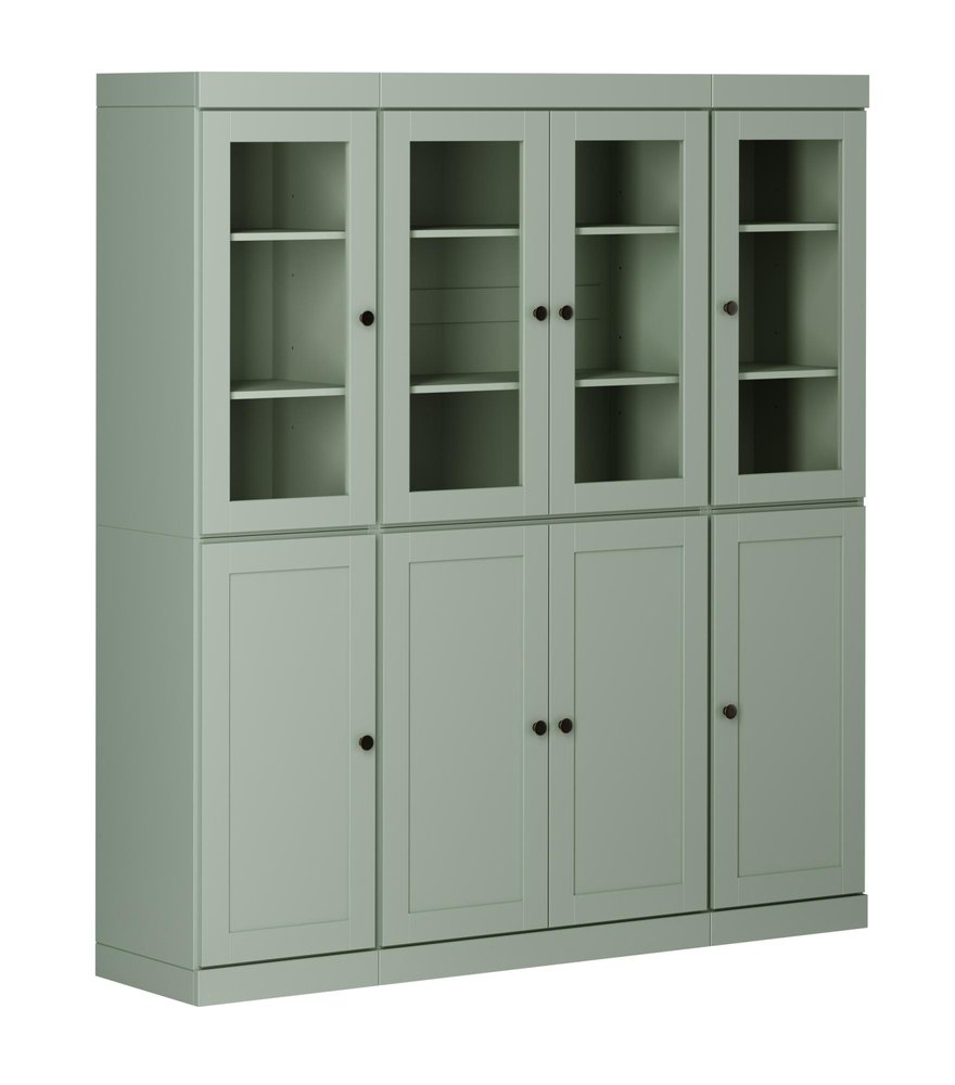 72" Sage Solid Wood 8 Pantry Or Storage Closet