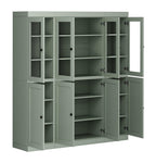 72" Sage Solid Wood 8 Pantry Or Storage Closet