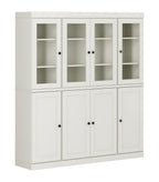 72" Off White Solid Wood 8 Pantry Or Storage Closet