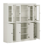 72" Off White Solid Wood 8 Pantry Or Storage Closet