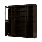 72" Espresso Solid Wood 8 Pantry Or Storage Closet