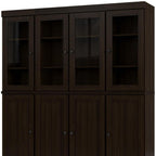 72" Espresso Solid Wood 8 Pantry Or Storage Closet