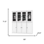 72" White Solid Wood 8 Two Drawer Pantry Or Storage Closet