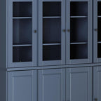 72" French Blue Solid Wood 8 Two Drawer Pantry Or Storage Closet