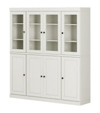 72" Off White Solid Wood 8 Two Drawer Pantry Or Storage Closet