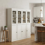 72" Off White Solid Wood 8 Two Drawer Pantry Or Storage Closet