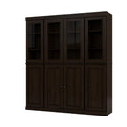 72" Espresso Solid Wood 8 Two Drawer Pantry Or Storage Closet