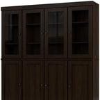 72" Espresso Solid Wood 8 Two Drawer Pantry Or Storage Closet