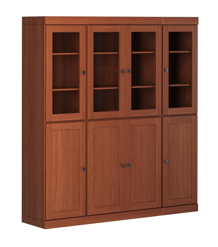 72" Coffee Solid Wood 8 Two Drawer Pantry Or Storage Closet