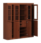 72" Coffee Solid Wood 8 Two Drawer Pantry Or Storage Closet