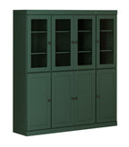 72" Green Solid Wood 8 Two Drawer Pantry Or Storage Closet
