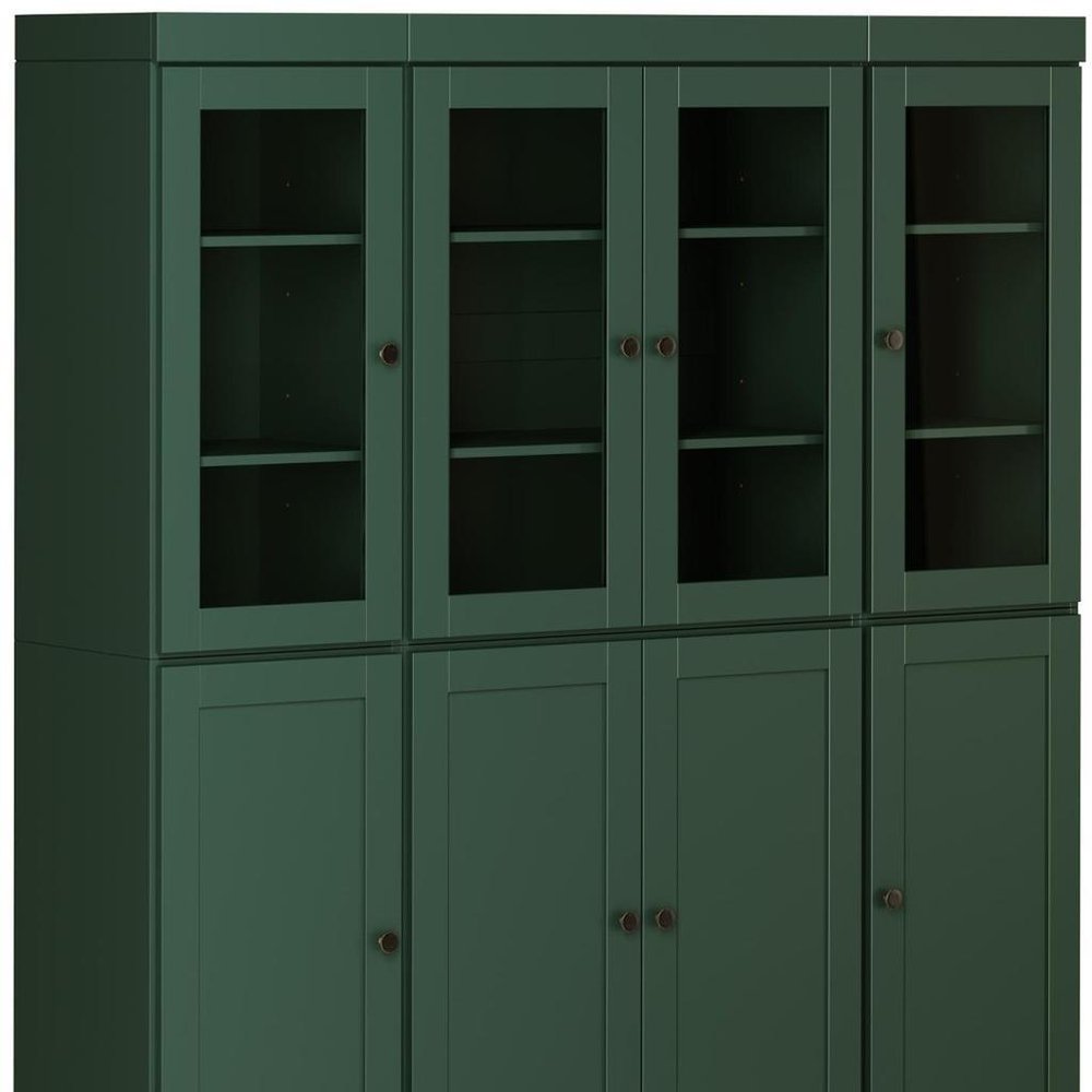 72" Green Solid Wood 8 Two Drawer Pantry Or Storage Closet