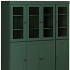 72" Green Solid Wood 8 Two Drawer Pantry Or Storage Closet