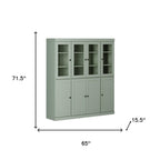72" Sage Solid Wood 8 Two Drawer Pantry Or Storage Closet